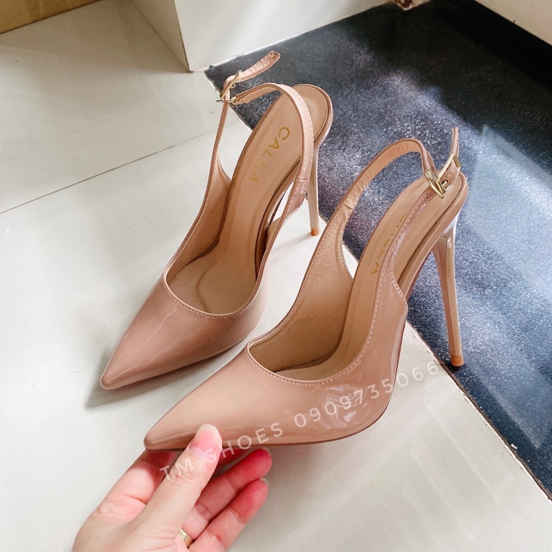 Sandal hở gót mũi nhọn cao 9-10p cao cấp