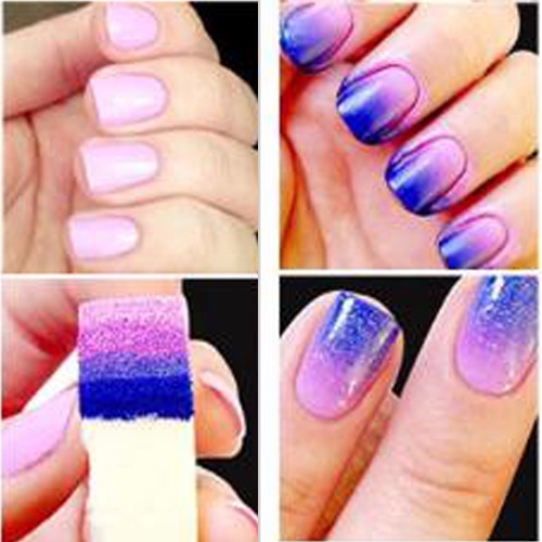 Mút dặm ombre nail LADURA