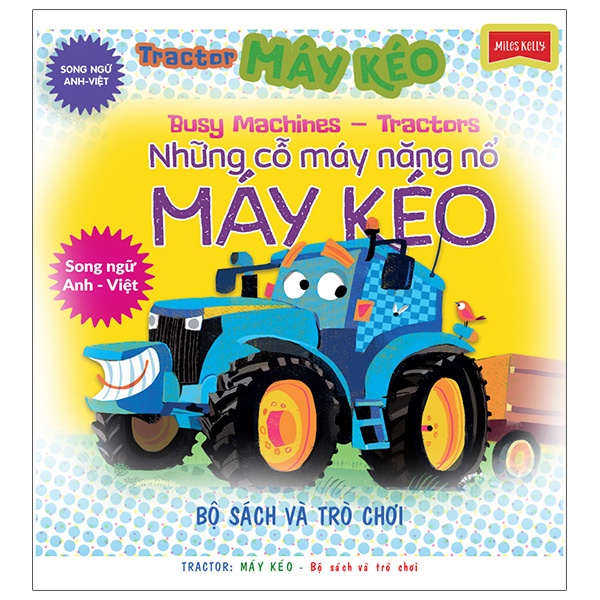 Sách Bộ Sách Busy Machines + Puzzle Activity - Tractor: Máy Kéo (Song Ngữ Anh - Việt) - Kèm Mô Hình Lắp Ghép