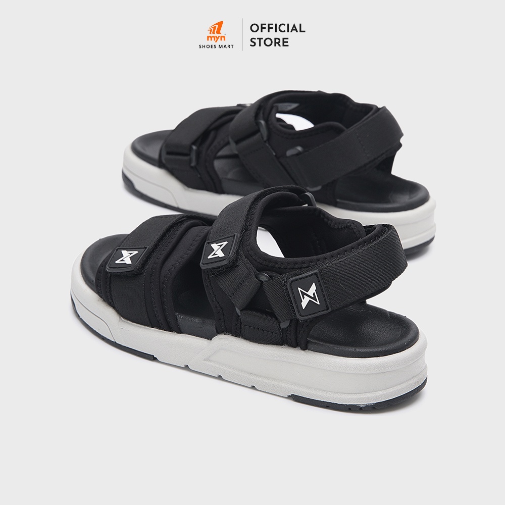 Giày Sandal ZX Meta Unisex Nam nữ, Đế EVA phylon, ZX 2125 2 quai bản to, đế phylon 3 lớp - BLACK GREY