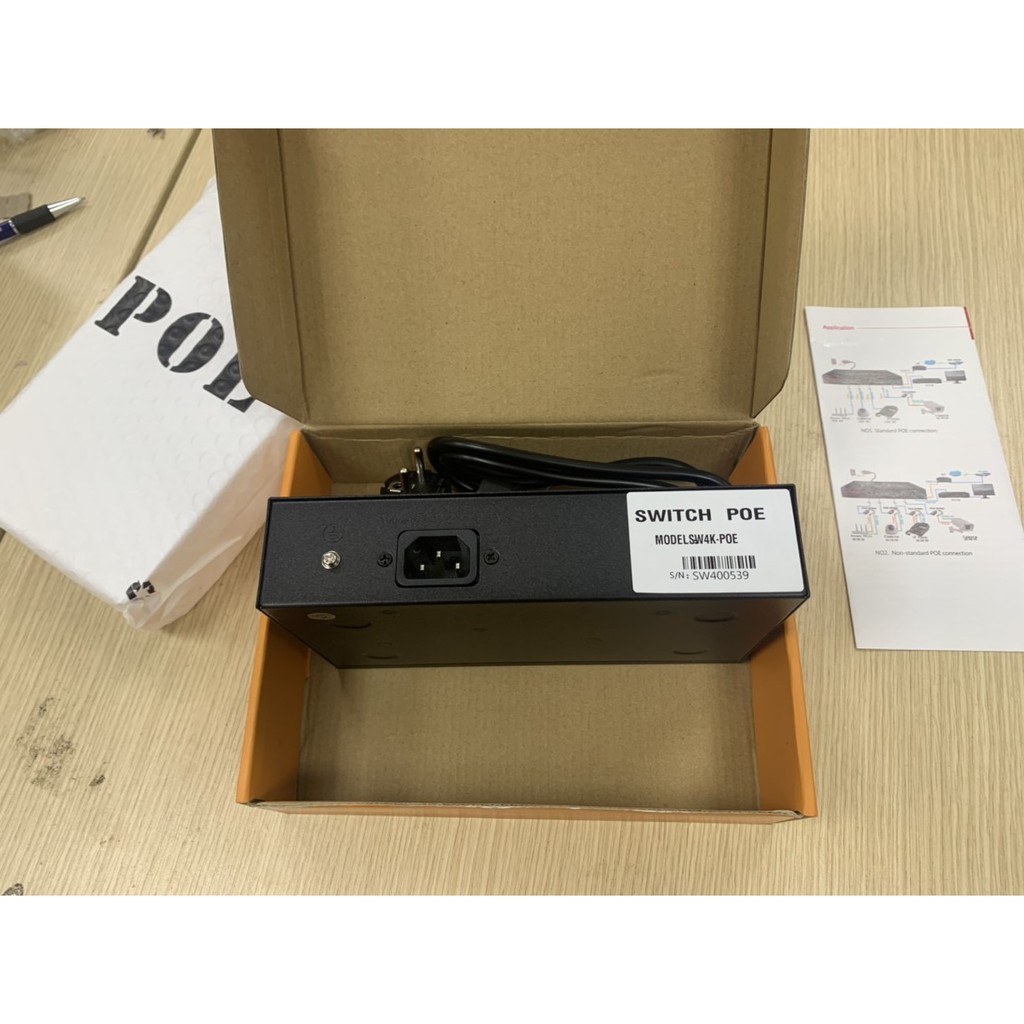 Switch Smart 4 Port POE + 2 Uplink 10/100Mbps SW4K Cấp Nguồn Qua Mạng