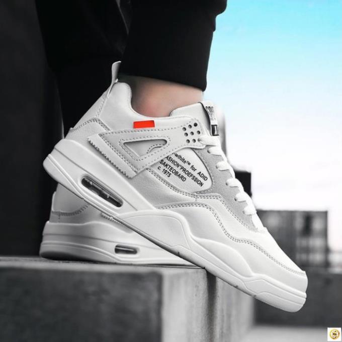 Giày Sneaker nam màu trắng SP - 316 phối viền đỏ đen trẻ trung, năng động, tăng 5cm chiều cao Có Sẵn ⚡ sịn : . # XẢ