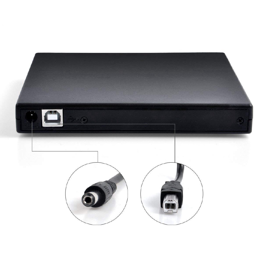 Ổ ghi đĩa quang học DVD -RW CD/DVD ROM bên ngoài đầu cắm cổng USB 2.0 dành cho máy tính xách tay