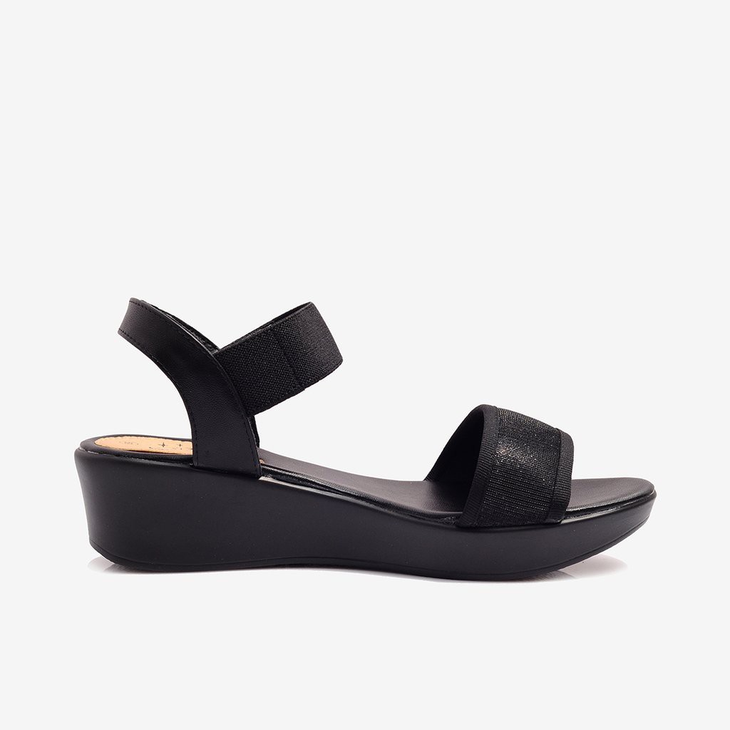 Sandal nữ Đế Xuồng Cao 5cm - DPW0635DEN