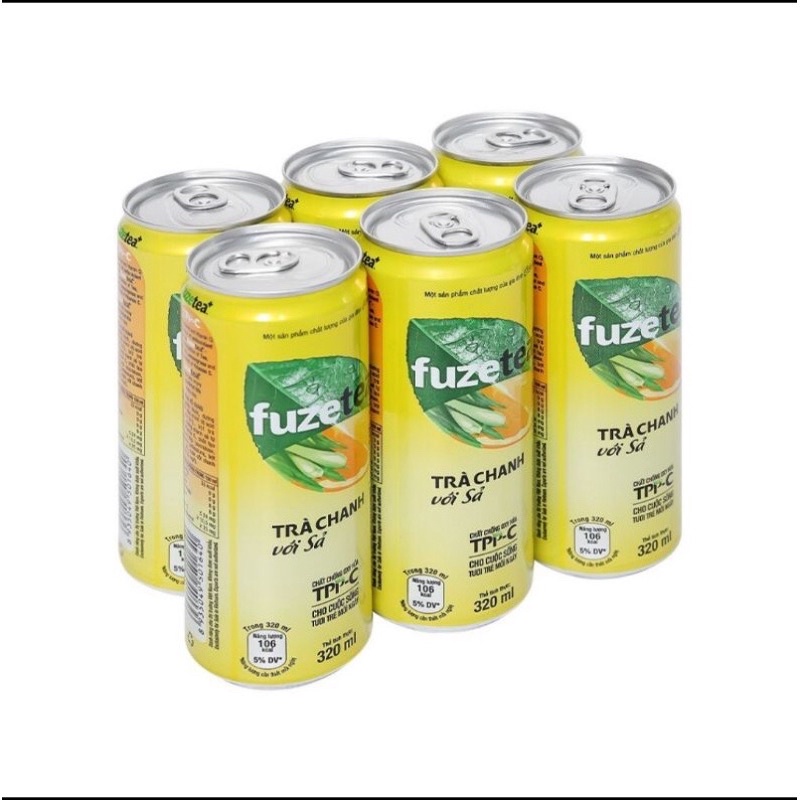 1 Lon trà chanh sả Fruze Tea 320ml