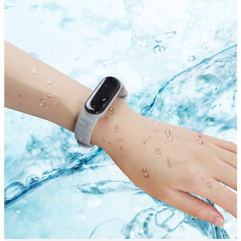 Dây Đeo Thay Thế Chất Liệu Silicon Màu Trơn Cho Mi Band 4/3/6