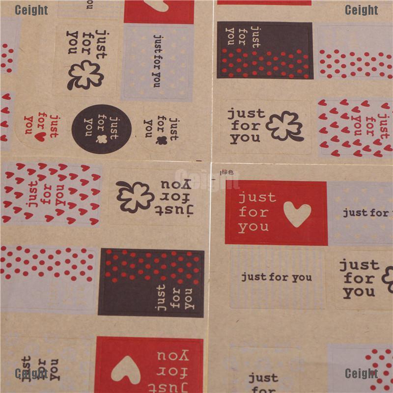 Set 65 Miếng dán bằng giấy in chữ " Just For You " dùng để trang trí thiệp