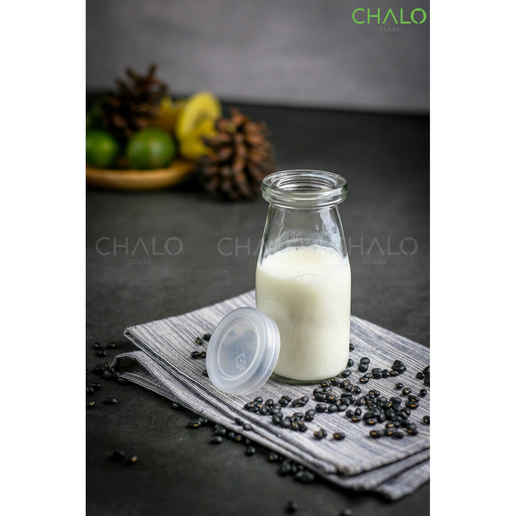 Combo 05 hũ sữa chua thủy tinh dáng cao 200ml (Chai trơn, không in hình) - SCC200