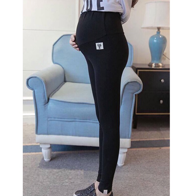[Size 40 đến 80kg] Quần bầu legging dài cạp cao thun cotton loại 1 dày vừa phải co dãn thoải mái mát không xù