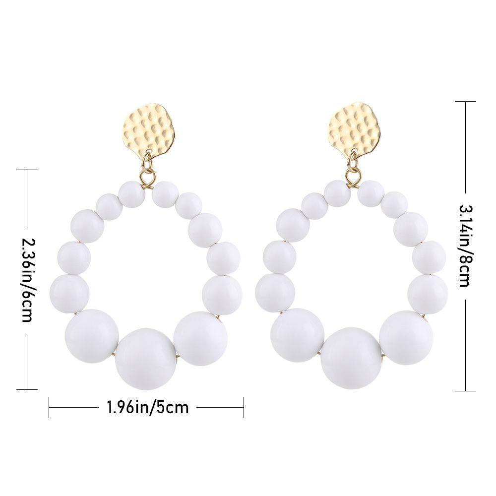 Khuyên Tai Dạng Treo Xỏ Hạt Nhiều Màu Sắc Phong Cách Bohemian