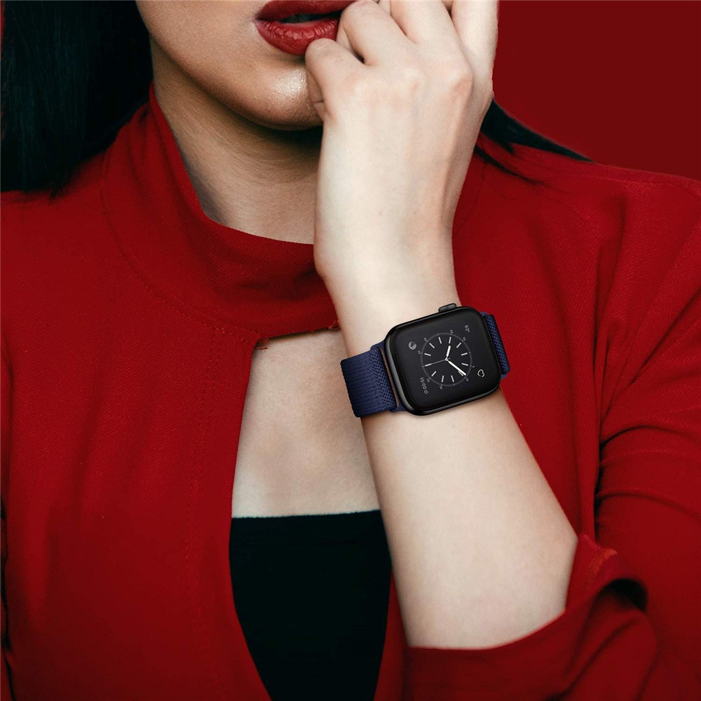 Dây Đeo Đồng Hồ iWatch 44mm 40mm 42mm 38mm Series 6 5 SE 4 3 2 1 Bằng Nylon Bện Cao Cấp