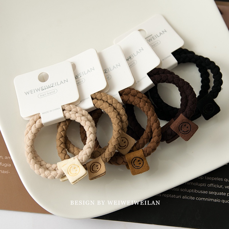 [Bộ 2] Dây Buộc Tóc Dây Cột Tóc Hàn Quốc Màu Cà Phê Phụ Kiện Thời Trang Cho Nữ AB075