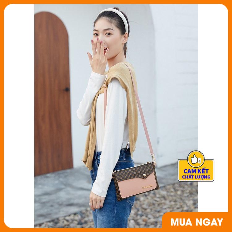 Túi đeo chéo nữ mini đẹp kiêm ví cầm tay đựng điện thoại, đồ dùng cá nhân có dây đeo tùy chỉnh thời trang cá tính ST927