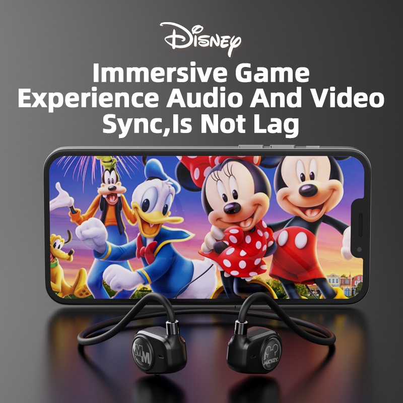 Tai nghe bluetooth DISNEY QS-Q2 không dây dạng treo chống nước chống mồ hôi chạy pin lâu dài