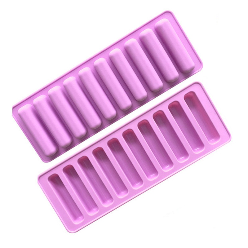 Khuôn Silicone 10 Ngăn Tạo Hình Ngón Tay Làm Bánh/Sô Cô La/Bánh pudding/Nước Đá