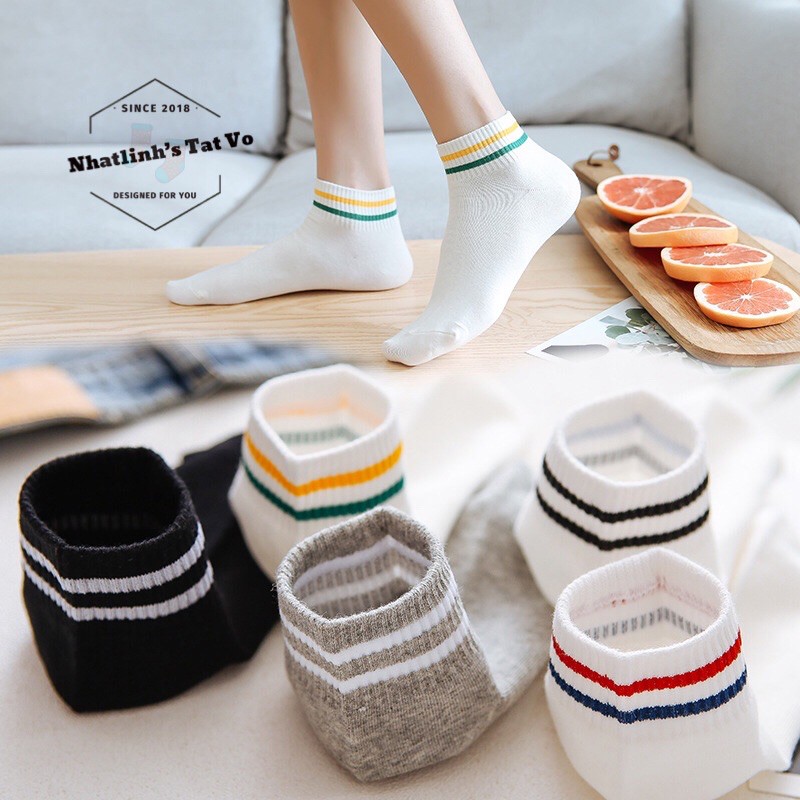 TẤT, VỚ HAI SỌC NGẮN DÀNH CHO NỮ