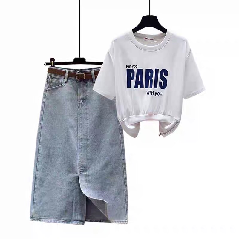 Chân Váy  Jeans V1 Xẻ Trước Hàng  Cao Cấp - Loại 1