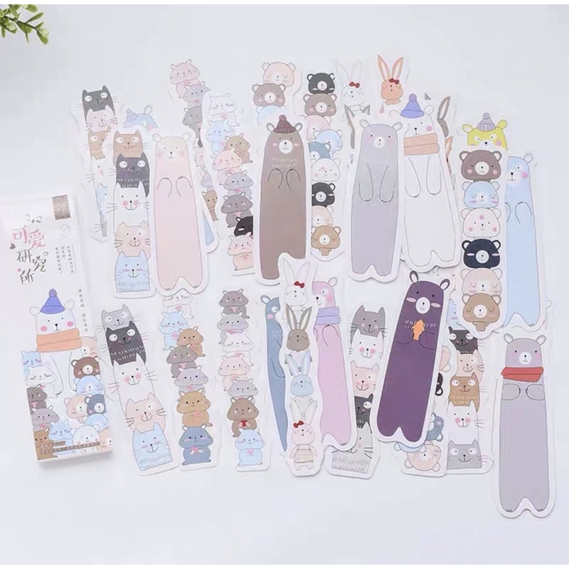 Hộp 30 Bookmark đánh dấu trang hình gấu siêu cute