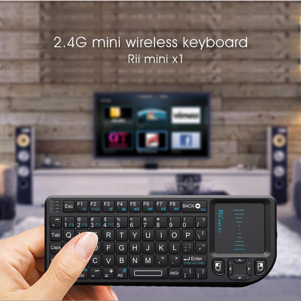 Điều khiển TV đồ mốt kiêm Bàn phím Chuột Không Dây TV - Smart TV Keyboard & TouchPad Rii