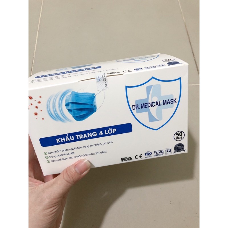 [Có chứng nhận ]KHẨU TRANG Y TẾ 4LỚP DR.Medical mask Cao cấp