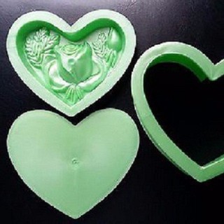 Khuôn xôi trái tim hình hoa hồng xanh