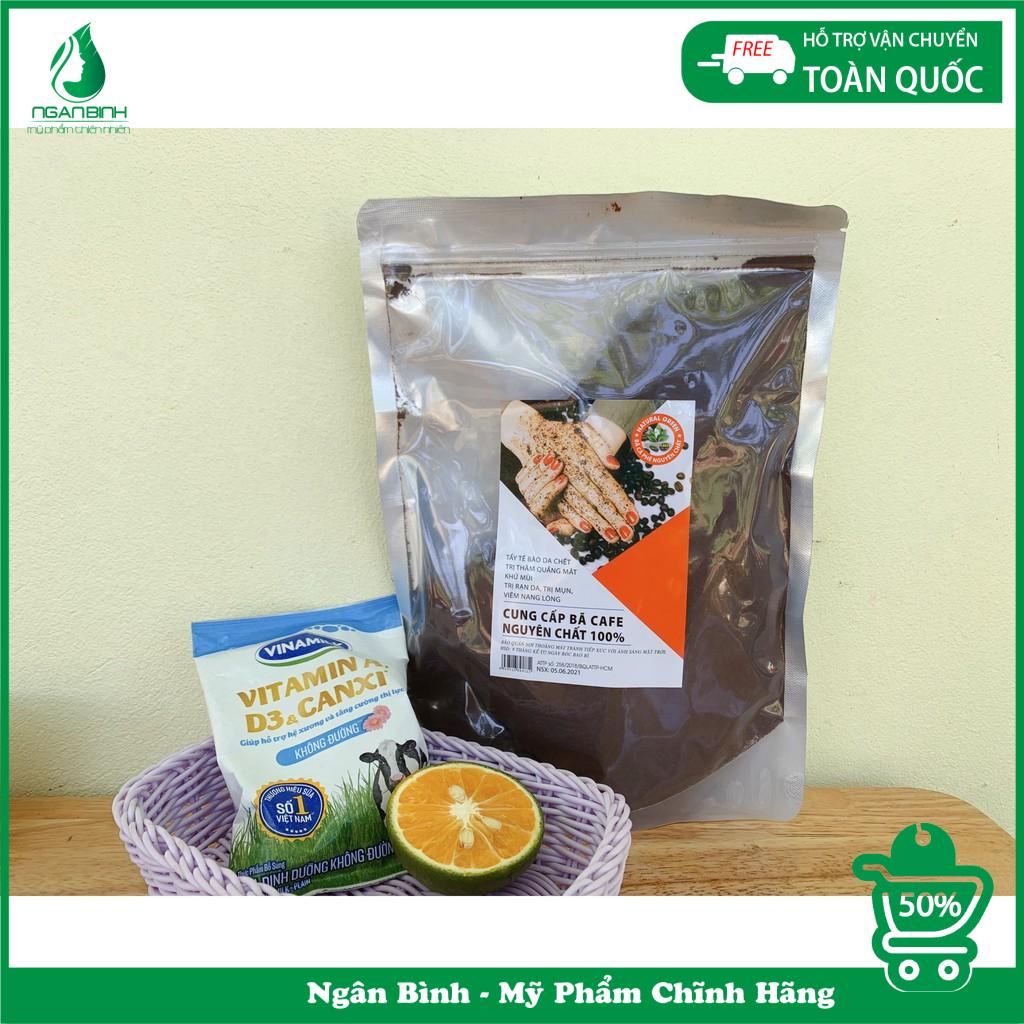 1kg Bã cafe nguyên chất tẩy tế bào chết, chống oxy hóa, làm trắng, đẹp da