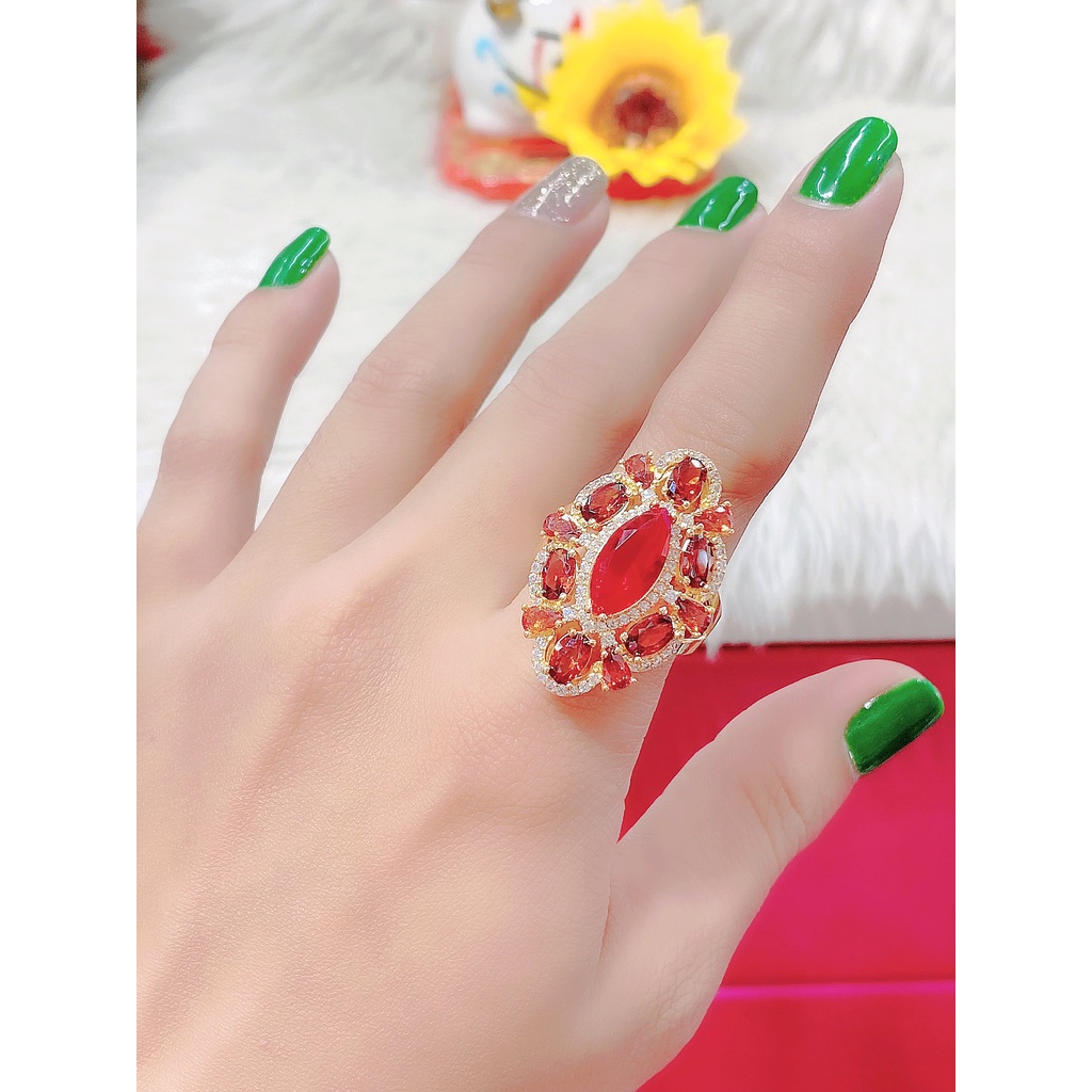 UHA - Nhẫn nữ đính xoàn N665 mạ vàng cao cấp (giá tốt nhất)