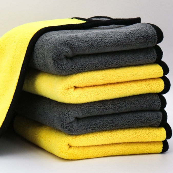 Khăn lau xe 3m 2 mặt microfiber lau ô tô, xe máy chuyên dụng, khăn lau rửa xe oto siêu thấm