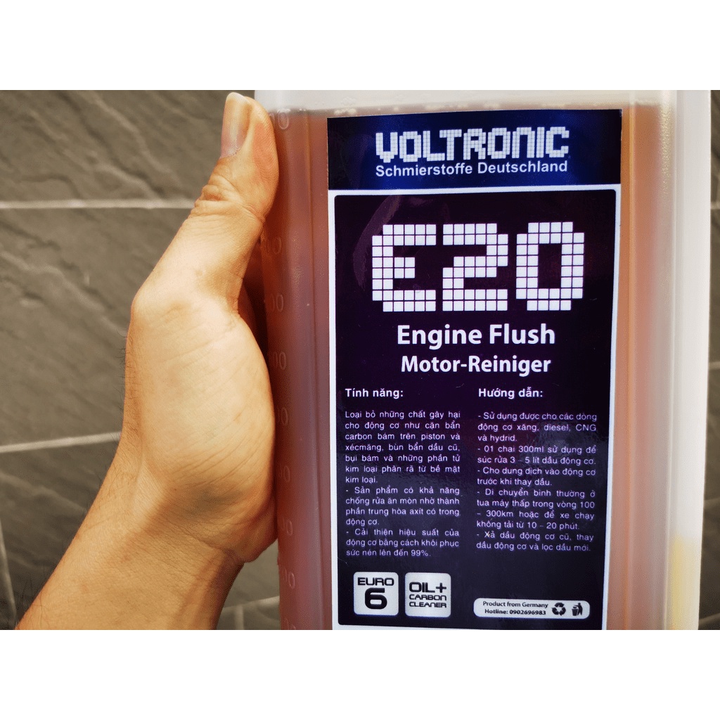 [HCM] Phụ Gia Xúc Rửa Động Cơ Chuyên Dụng Voltronic E20 1000ml