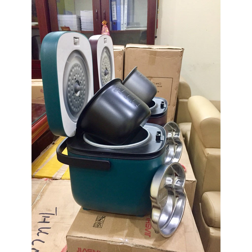 Nồi Cơm Điện Đa Năng Mini 0,8L cho 1-2 người (tặng kèm khay hấp) | BigBuy360 - bigbuy360.vn