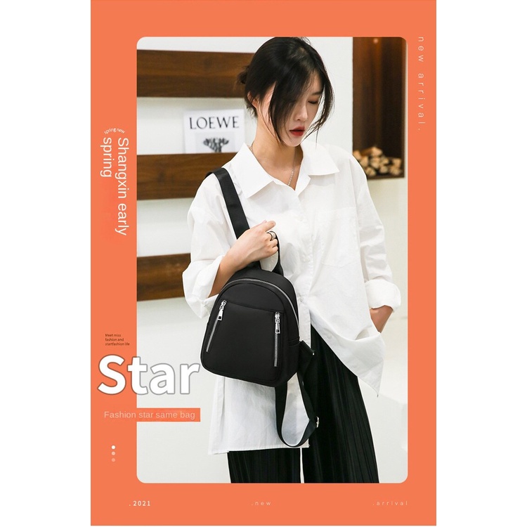 Ba Lô Mini Vải Oxford Siêu Nhẹ Chống Trộm Phong Cách Hàn Quốc Thời Trang Cho Nữ