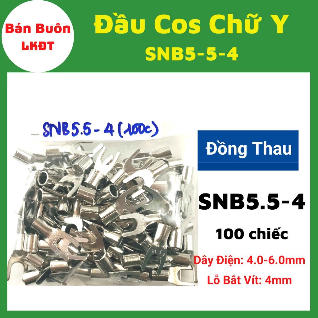 [100 Chiếc] Đầu cos chữ y, cos chữ y, đầu cos dây điện, đầu cos bọc nhựa, cos y trần [ Cos Đồng ]