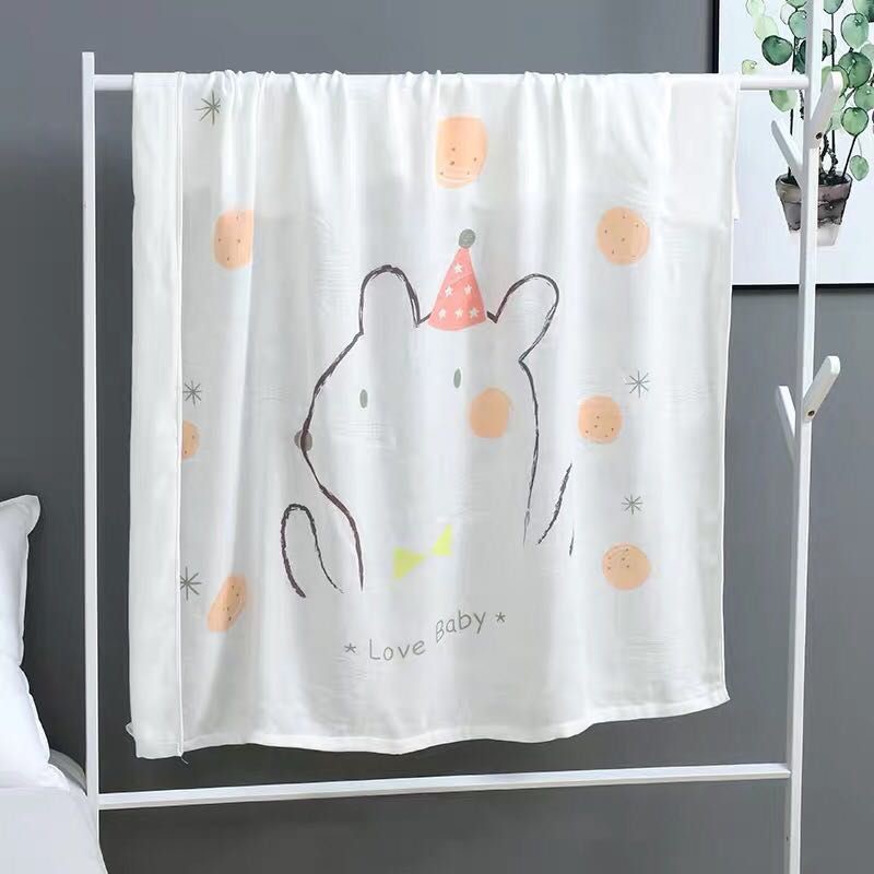 Chăn lụa sợi tre sơ Kiluta 4 lớp cao cấp loại 1 cho bé (110x120cm)