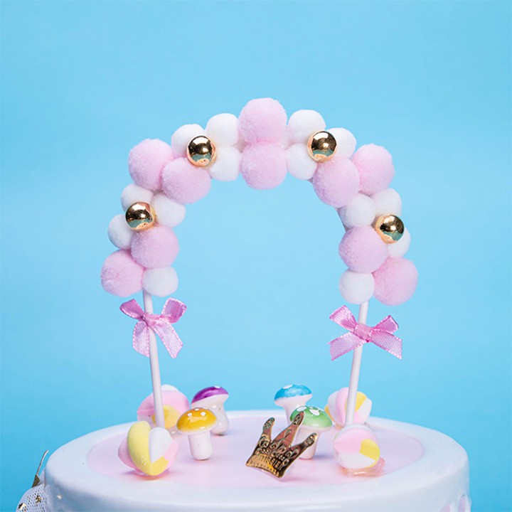 phụ kiện trang trí bánh kem [FREESHIP❤️] Vòm bông - trang trí bánh sinh nhật
