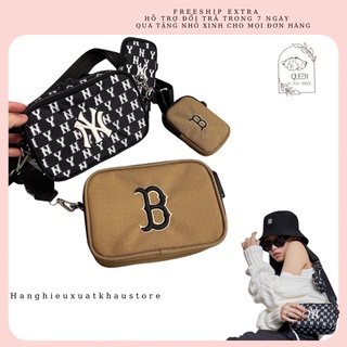 Túi mlb monogram jacquard mini crossbody bag brown