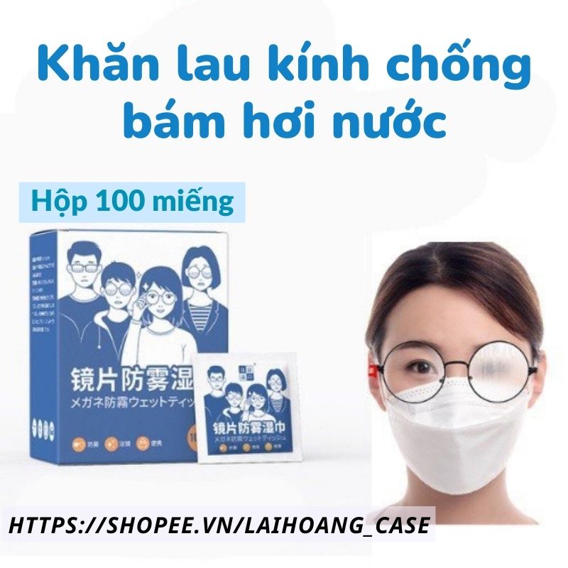 Khăn lau kính Nano hộp 100 miếng giấy lau kính chống bám hơi nước, lau sạch vân tay bụi bẩn