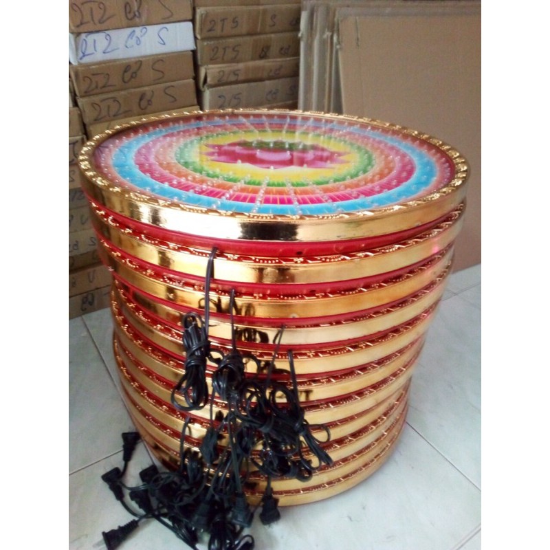 Đèn hào quang phật hoa sen -chử văn