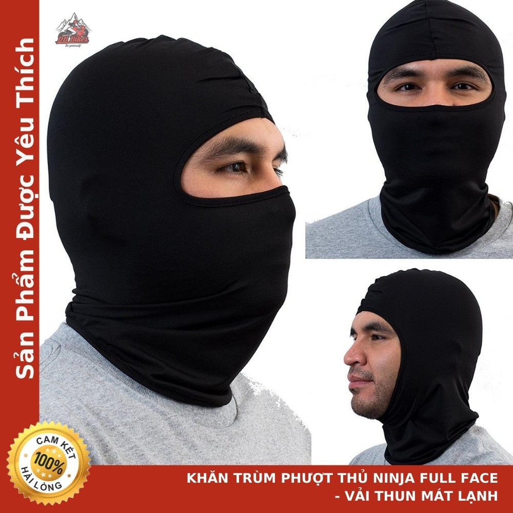 [RẺ NHẤT SHOPEE] 👍 Khăn Trùm Phượt Thủ Ninja Full Face - Vải Thun Mát Lạnh - DB BIKER STORE