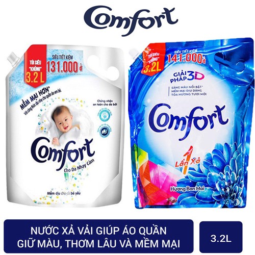 Nước xả vải comfort 3,2l.