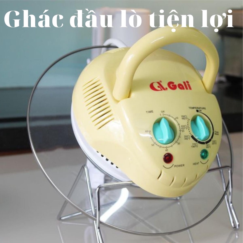 Lò thủy tinh Gali dùng điện 1300w, chiên nướng đa năng không cần dầu, tặng kèm 8 phụ kiện, bảo hành 1 năm Alate store