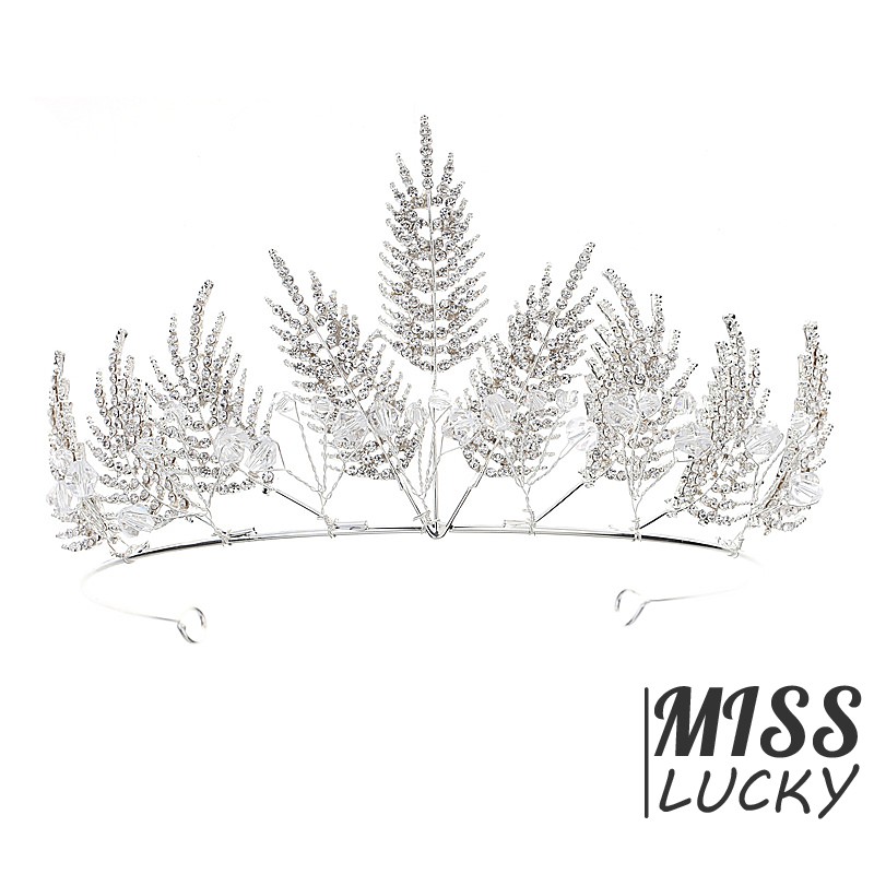 Vương miện cho cô dâu màu bạc sang trọng