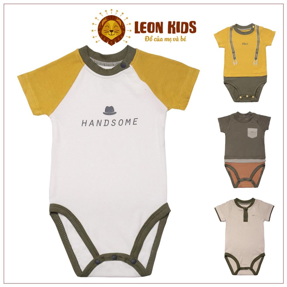 Đồ bộ Body cho bé sơ sinh đến 1 tuổi body tam giác Cotton Mềm Mịn - Leon KIDS