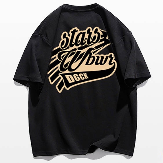 Áo Thun Cotton Tay Ngắn Dáng Rộng In Chữ Phong Cách Âu Mỹ Thời Trang Mùa Hè Cho Nam 7Cu6