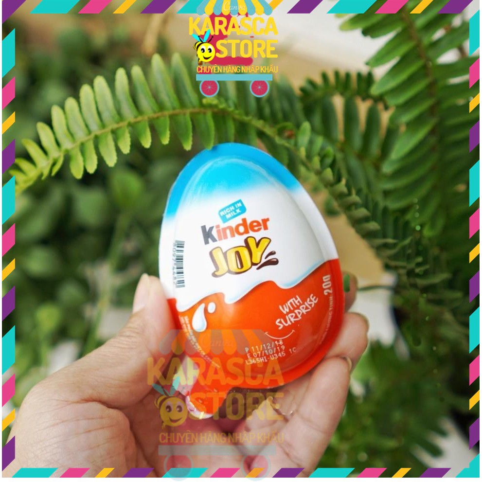 Trứng Socola Kinder Joy Ấn Độ, Đồ Chơi Bé Trai Và Bé Gái Combo 10 Quả 20Gr