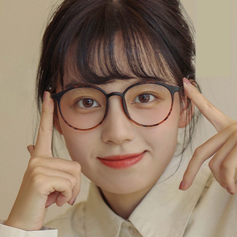 Gọng kính cận nam nữ mắt tròn cute phong cách Hàn Quốc kính cận nữ chống ánh sáng xanh tia UV bảo vệ mắt đẹp giá rẻ 098