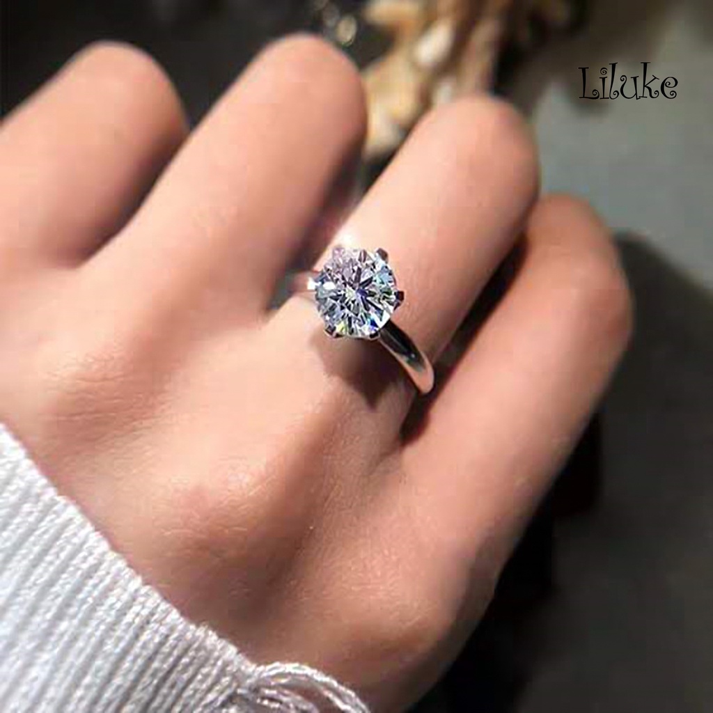 Nhẫn Hợp Kim Đính Đá Kiểu Dáng Sang Trọng Cho Nữ