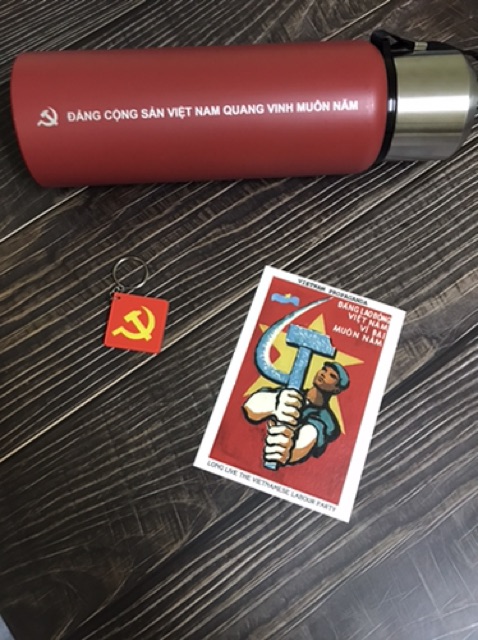 Bình giữ nhiệt ĐẢNG- Logo Cờ búa liềm
