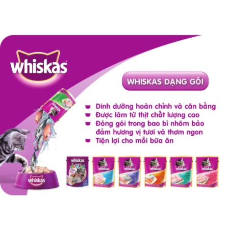 WHISKAS Thức ăn cho mèo lớn dạng hạt vị cá ngừ 1.2kg