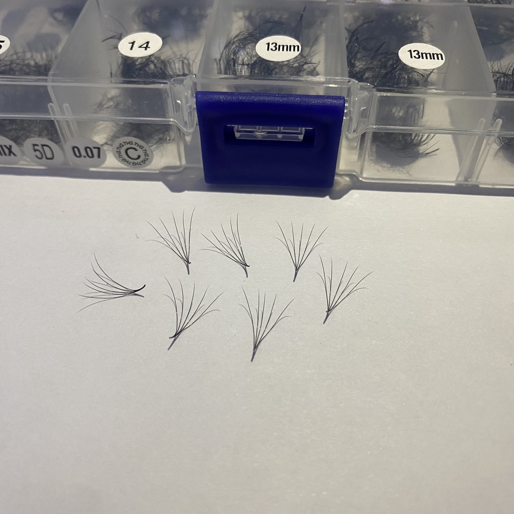 mi FAN 5D MIX (9-15)  C,CC,D 0.07 (1000fan)_dụng cụ nối mi_THÚY HÀ