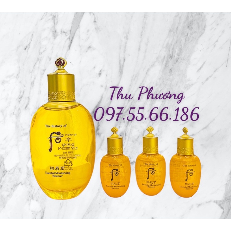 Lọ Nước hoa hồng dưỡng da chống lão hoá whoo vàng 20ml ( tách set)